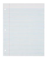 Oxford Filler Paper, Size 11 x 8 1/2, White Paper, College Ruled With Margin Line, 100 Sheets per Pack (26-020)