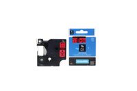 UBICON Label Tape Compatible with DYMO Label Manager D1 Tape; Three Color Combo; Black on Clear, Yellow and red; 18 mm (3/4 inch) Wide and 7 Meter (23 feet) Long