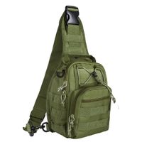 Qcute Oxford Fabric Multifunctional Unisex Chest Shoulder Satchel Bag,Tactical Sling Pack/Camping Shoulder Pack,Fit for iPod, iPad,iPhone 6 6Plus,MP3,S6 Android Smart Phone (Army green)