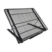 Ventilated Adjustable Foldable Portable Laptop Tablet Stand Riser, Large Version Light Box Laptop Pad Stand with 9 Angles Skidding Prevented Tracing Holder, Fits Up to 10-15.6 inch Notebook, Black