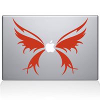 The Decal Guru 1040-MAC-11A-W Butterfly Wings MacBook Decal Vinyl Sticker - 13" MacBook Pro (2016 & Newer) - Orange
