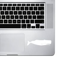 StickAny Palm Series Sperm Whale Sticker for MacBook Pro, Chromebook, and Laptops (White)