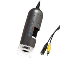 Dino-Lite RCA Digital Microscope AD4112NTL - 640x480 Resolution, 10x - 90x Optical Magnification, Removable Cap, Long Working Distance