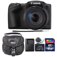 Canon PowerShot SX420 is 20.0MP Digital Camera (Black) + 16GB Memory Card + Camera Case