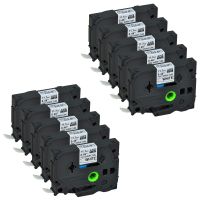 GREENCYCLE 10 Pack Heat-Shrink Tube Label Tape Compatible for Brother HSe-231 HSe231 HS231 HS-231 HS HSe 231 Black on White 0.46 inches(11.7mm) for Label Maker PT-E300 PT-E500 PT-E550W PT-P750WVP