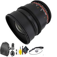 ROKINON 16MM T/2.2 CINE Lens CAN EF + Deluxe Lens Cleaning Kit