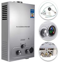 VEVOR Hot Water Heater 8L Natural Gas Tankless Instant Boiler 2.1GPM 16KW Stainless Steel Liquefied Natural Gas Water Heater with Shower Head Kit Wall-Mounted Water Heater