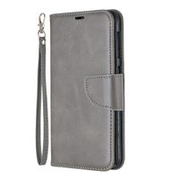 Lomogo Samsung Galaxy M10 Case Leather Wallet Case with Kickstand Card Holder Shockproof Flip Case Cover for Galaxy M10 - LOBFE150177 Grey