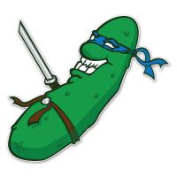Ninja Pickle - 4 Inch Full Color Decal for Macbooks or Laptops - Proudly Made in The USA from Adhesive Vinyl
