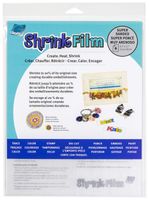 Grafix 50 Sheet Sanded Shrink Film Embellishment, 8-1/2" by 11", Clear