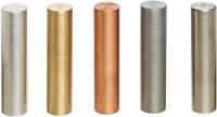 Ajax Scientific 5 Piece Metal Specific Gravity Cylinder Set, 10mm Diameter x 40mm Length