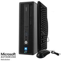 HP EliteDesk 800G1 Desktop Computer PC - Intel Quad Core i5 3.2GHz, 8GB RAM, 120GB SSD, DVD, WiFi, Keyboard, Mouse, Bluetooth, Windows 10 Professional (Renewed)