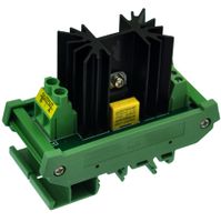 CZH-LABS DIN Rail Mount 12 Amp Solid State Relay SSR Module, in 4~32VDC, Out 100~240VAC. (1 Channel)