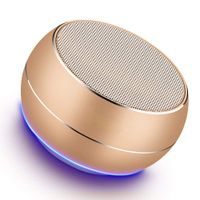 NUBWO Portable Bluetooth Speakers with Mic, Hands-Free Function, Built-in Mic, Enhanced Bass for iPhone, iPad, BlackBerry, Samsung and More (Gold)