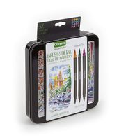 Crayola 58-6501  Brush & Detail Dual Tip Markers, 32 Colors, 16 Count, Multicolor