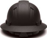 Full Brim Hard Hat, Adjustable Ratchet 6 Pt Suspension, Durable Protection Safety Helmet, Graphite Pattern Design, Black Matte, by AcerPal