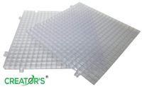 Creator's Waffle Grid 2-Pack - As Seen On HGTV/DIY Network - Solid Bottom Modular Surface - Glass Cutting, Small Parts, Liquid Containment, Grow Room, Etc. - Home, Office, Shop - USA MADE