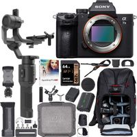 Sony a7III Full Frame Mirrorless Camera ILCE-7M3 Filmmaker's Kit with DJI Ronin-SC 3-Axis Handheld Gimbal Stabilizer Bundle + Deco Photo Backpack Case + 64GB Card + Corel Paintshop Pro Software