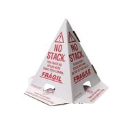 Bright Red and White No Stack Pallet Cones Great Visual Indicator to Deter Stacking 8 inch x 8 inch x 10 inch by MT Products (Pack of 5)