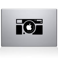 The Decal Guru Rectangular Camera Decal Vinyl Sticker, 13" MacBook Air, Black (2306-MAC-13A-BLA)