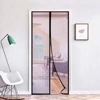 Magnetic Thermal Insulated Door Curtain 40"x83" Magnet Patio Door Cover Auto Closer Fits Doors Up to 38"x82" to Keep Warm in Winter Cool in Summer for Air Conditioner Heater Room Home Kitchen