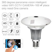 2018 New Design LED Lighting Home Security Monitor System , VR bulb camera, Wireless Home Security IP Camera Light Bulb System, 360 Degree Fisheye Lens Wifi Video Digital Security Camera
