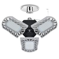 LED Garage Lights Deformable, Sailstar 60W Garage Ceiling Light, E26 6000K 6000LM Bright Light, Triple LED Adjustable Light for Basement, Attic, Shop (No Motion Detection)