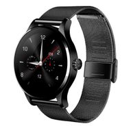 K88H Bluetooth Smart Wrist Watch with Stainless Steel Band; Digital Sport Watch, Compatible with iOS, Android Phone; Professional Statistical, Pedometer and Heart Rate Monitor (Black)