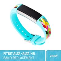 WITHit French Bull Designer Silicone Fitbit Alta/Alta HR Band - Secure, Adjustable, Fitbit Watch Band Replacement, Fits Most Wrists (5.5"-7.25") Sweat-Resistant Accessories (Ziggy)