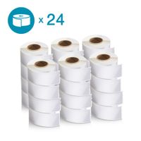 DYMO Authentic LabelWriter Mailing Address Labels for LabelWriter Label Printers (30252), White, 1 1/8" x 3 1/2", 24 rolls of 350
