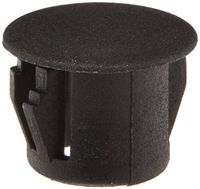 Morris 22384 Plastic Knockout Plug, 3/8-Inch, Black, 10-Pack