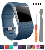 CreateGreat Bands Compatible Fitbit Surge,Replacement Band Strap for Fitbit Surge Watch Fitness Tracker Original Wrist Band Accessories Small&Large (1, Small(5.5"-6.3"))