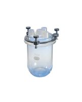 Corning Pyrex Borosilicate Glass Cylindrical Resin Reaction Kettles Flask with Covers, Four-Neck Standard Taper Joints, 1000ml Capacity