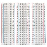MCIGICM 3pcs Breadboard 830 Point Solderless Prototype PCB Board Kit Protoboard MB-102 for Arduino DIY Electronics kit