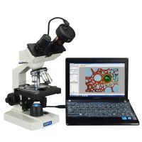 OMAX 40X-1000X Digital Lab LED Binocular Compound Microscope with Double Layer Mechanical Stage and 2.0MP USB Digital Camera