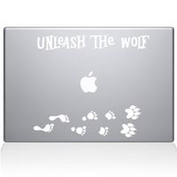 The Decal Guru Unleash The Werewolf MacBook Decal Vinyl Sticker - 15" MacBook Pro (2016 & Newer) - White (1243-MAC-15X-W)