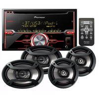 Pioneer FXT-X7269BT Package Includes FH-X720BT CD Receiver CD Bluetooth + Pioneer TS-695P 3-Way 230 WATT Speaker Set+ Pioneer TS-165P 2-Way 200 WATT Speaker Set