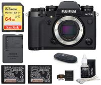 FUJIFILM X-T3 Mirrorless Digital Camera Body (Black) Bundle, Includes: SanDisk 64GB Extreme SDXC Memory Card, Spare Fujifilm NP-W126S Battery + More