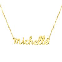 Personalized Name Necklace 18K Gold Plated New Mom Bridesmaid Gift Jewelry for Michelle