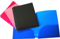 Filexec 2-Pocket Folder, 3-Hole Punched with Snap-in Slits, Assorted (Pack of 12) (50117-3125)