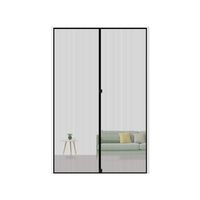 MAGZO Magnetic Screen Door 34 x 80, Reinforced Fiberglass Mesh Curtain Back Door Mesh with Full Frame Hook&Loop Fits Door Size up to 34"x80" Max-Grey