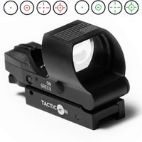 Predator V2 Reflex Sight | Combat Veteran Owned Company | 45 Degree Offset Mount Included | Reflex Rifle Optic with 4 Reticle Patterns | Adjustable Color Settings | Red Dot Green Dot Gun Scope