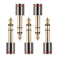 6.35mm(1/4-Inch) Male Stereo Plug to 3.5mm(1/8-Inch) Female Stereo Jack Adapter (5-Pack)