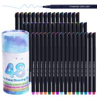 Fineliner Pens Colored Fine Tip Markers, 48 Colors Journal Planer Pens for Sketch, Writing, Coloring Book, Taking Note, Calendar - Art & Bullet Journal Supplies