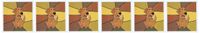 3dRose Greeting Cards, 6 x 6 Inches, Pack of 6, Cute Golden Retriever Dog Art (gc_195274_1)