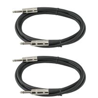 MCSPROAUDIO 12 Gauge Speaker Cables 2 CABLE PACK (6ft, 1/4" to 1/4")