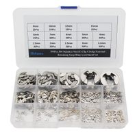 Didamx 395Pcs 1.5mm-15mm 304 Stainless Steel E-Clip Circlip External Retaining Snap Ring Assortment Set
