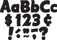 Teacher Created Resources Black Funtastic 4-Inch Letters Combo Pack (5453)