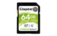Kingston Canvas Select 64GB SDHC Class 10 SD Memory Card UHS-I 80MB/s R Flash Memory Card (SDS/64GB)