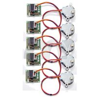 Eztronics Corp 5 Pcs DC 5V Stepper Step Motor + Driver Test Module Board ULN2003 For Arduino